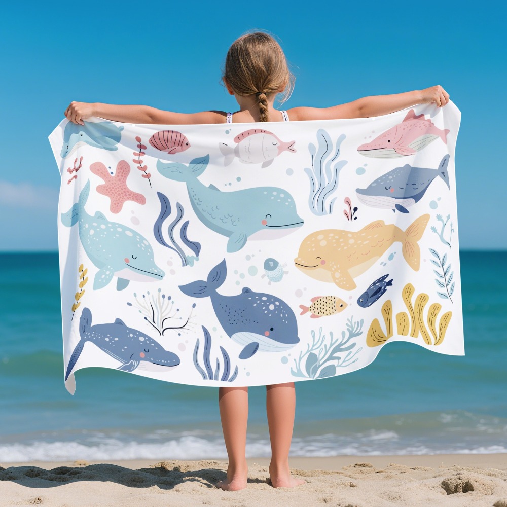 Cartoon Pattern Beach Towel Ki - đánh giá và giá Yoga Mat