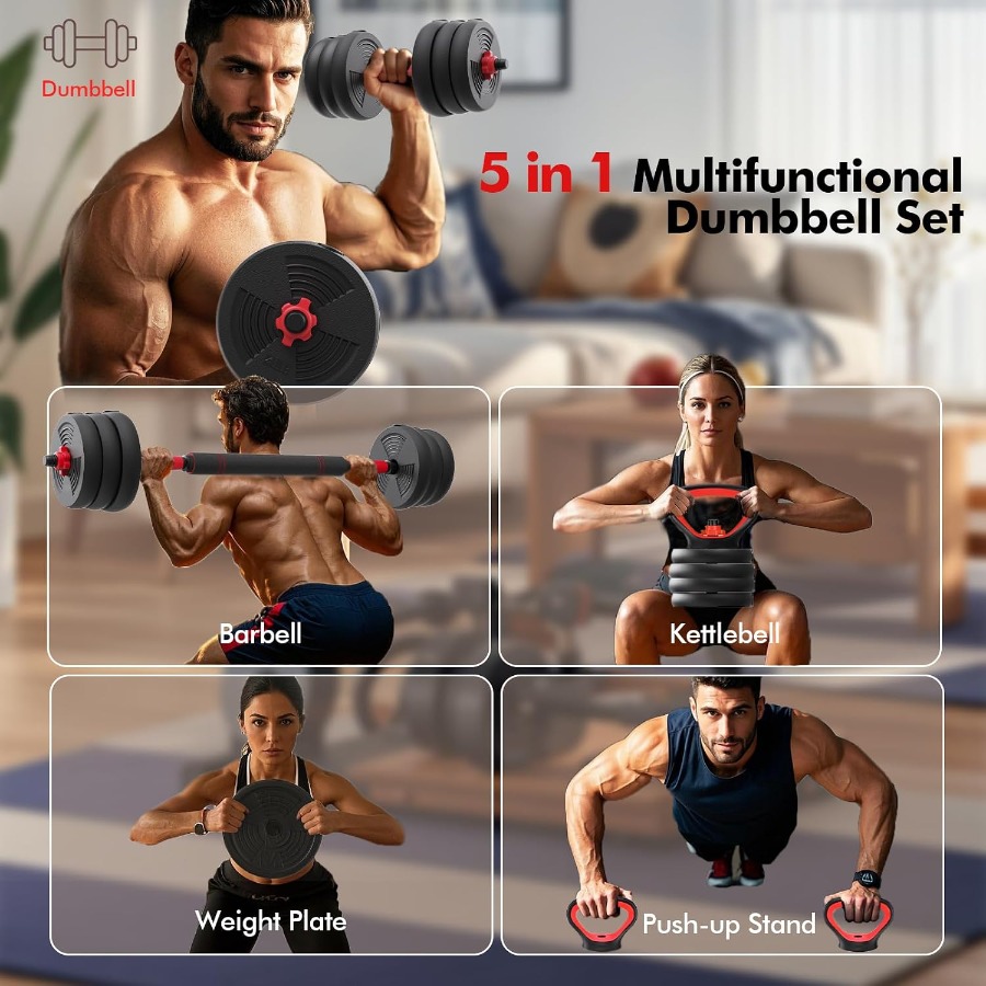 Adjustable Dumbbells Set, 60LB - đánh giá và giá Dumbbell Set