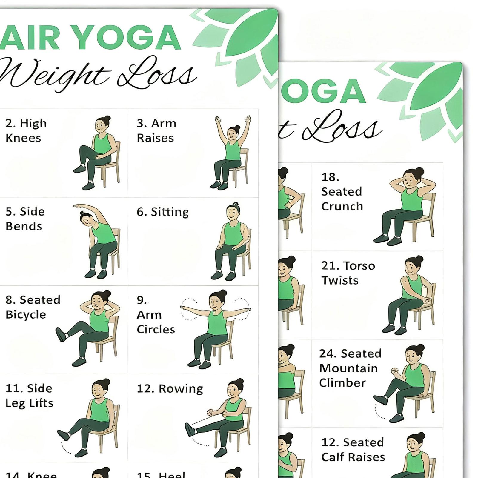 2 PCS Yoga Poster Home Exercis - đánh giá và giá Sports Equipment Poster