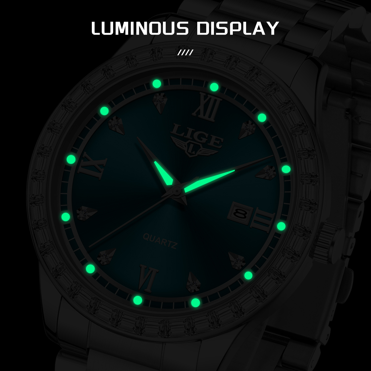 LIGE Luxury Fashion Quartz Wat - đánh giá và giá Resistance Band
