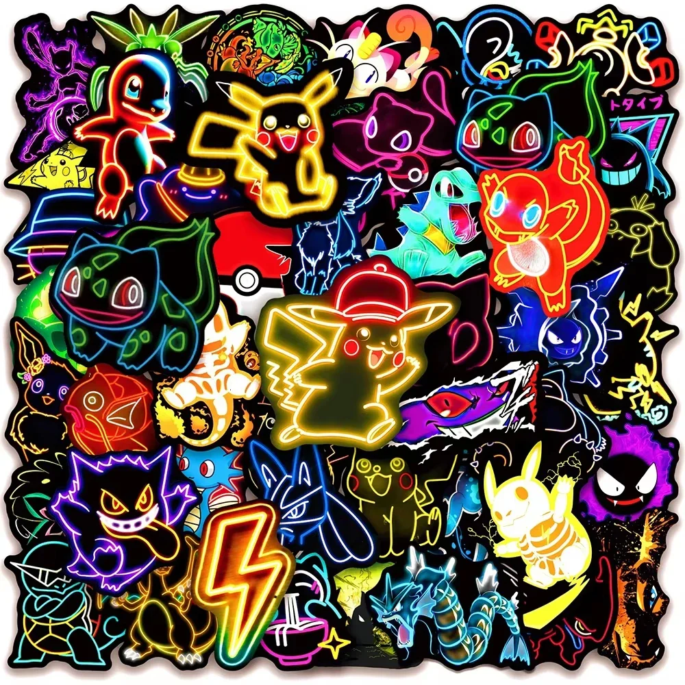 100pcs Neon  Pokémon  Stickers - đánh giá và giá Skateboard